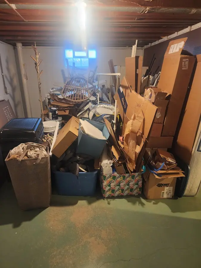 Roll-off dumpster container at job site for Cleanout Dumpster Rental in Daleville